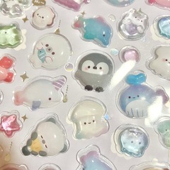 海の生き物　ボンボンドロップシールの画像