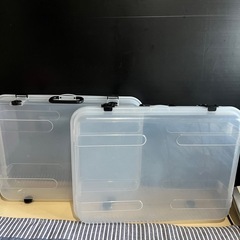 スリム　収納ケース　 クローズケース キャスター付き 日本製  収納 ベッド下 隙間収納  クリアケース　蓋付き　スタッキング　棚上　の画像