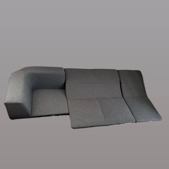 ソファ　ローソファ　3人掛け　グレーの画像