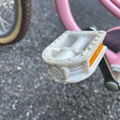 自転車　子供　女の子　14インチ　ピンク　幼児　小学生　低学年　中古　キッズバイクの画像