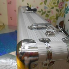 新品未使用★★肩紐付き9.500円　沖縄三線専用一丁入アルミハードケース　簡単移動保管に安心の画像