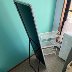 スタンドミラー(姿見鏡)& ミニワゴンの画像