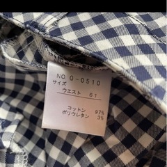 ギンガムチェック　パンツ　ブルーの画像