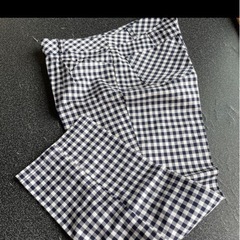 ギンガムチェック　パンツ　ブルーの画像