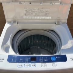配達設置無料 アクア 洗濯機 6kg 高濃度クリーン洗浄 風乾燥機能付の画像