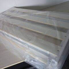 2-1-1　未使用/新品　 折りたたみ すのこベッド シングル 天然木 ベッドフレーム フレームのみ 四つ折り 組立簡単の画像