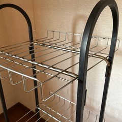 店舗什器 ラック スチール コロコロ付の画像