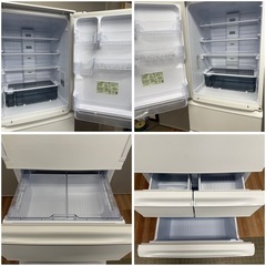 ★美品★　シャープ SHARP 2024年　プラズマクラスター冷蔵庫 どっちもドア 408L マットオフホワイト SJ-P410M(W)の画像