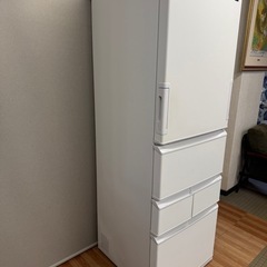 ★美品★　シャープ SHARP 2024年　プラズマクラスター冷蔵庫 どっちもドア 408L マットオフホワイト SJ-P410M(W)の画像