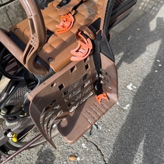 【引き取り限定】子ども乗せ自転車（前後チャイルドシート付）※後輪パンクの画像