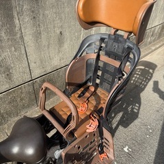 【引き取り限定】子ども乗せ自転車（前後チャイルドシート付）※後輪パンクの画像