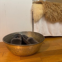 真鍮製 ボウル たらい の画像