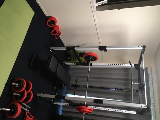 IROTEC　マルチパワーラック、バーベル、ベンチ及びラバーダンベルセット