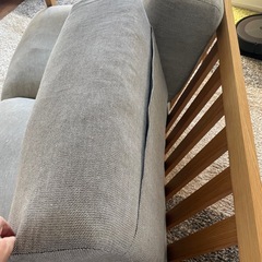 無印良品　2.5シーター木製フレームソファの画像