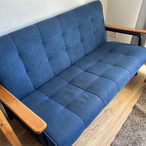 ソファ ブルーデニム 2〜3人掛け