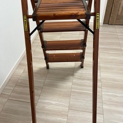 【YAMAZEN】木目調脚立の画像