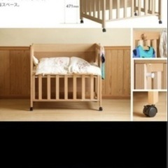 5way ベビーベッド ホワイト &ベットシーツ&マットの画像