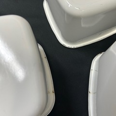 11234😸　ホーロー 保存容器 野田琺瑯 ホワイトシリーズ 5点セットの画像