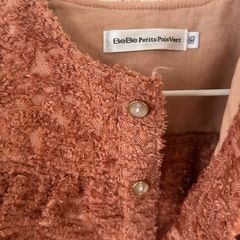 BeBe べべ プチポワヴェール ボアフリルジャケット オレンジブラウンの画像