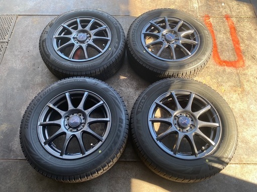 スタッドレス weds VELVA CHARGE 15インチ 5.5J PCD100 4穴 ET50 ブリヂストン ブリザック VRX2 185/65R15 23年製 4本