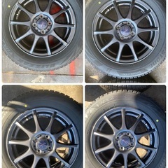 スタッドレス weds VELVA CHARGE 15インチ 5.5J PCD100 4穴 ET50 ブリヂストン ブリザック VRX2 185/65R15 23年製 4本の画像