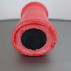 昭和の赤い郵便ポスト型貯金箱　未使用の画像