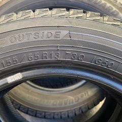 1123-1)はめ替え込み！155/65R13ヨコハマスタッドレス中古4本セット！2019年アイスガードIG50プラスの画像