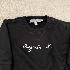 agni's b. アニエスベー ベビーロゴコットン長袖トレーナー 18mの画像