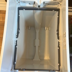 両開きペダル式ゴミ箱（ホワイト）／¥500の画像