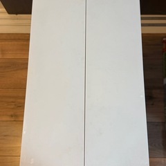 両開きペダル式ゴミ箱（ホワイト）／¥500の画像