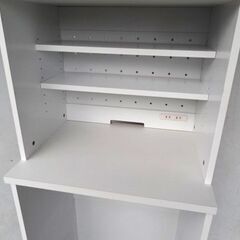 ゴミ箱/ワゴンスペース 上 キッチンラック 幅60ｃｍ レンジ台 食器棚☆店頭お引き取り歓迎【自社配送は札幌市内限定】の画像