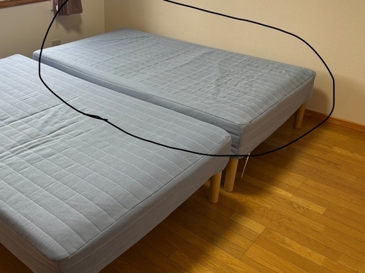 千歳引き取りセミダブルベット (とまと) 千歳のベッド《ダブルベッド