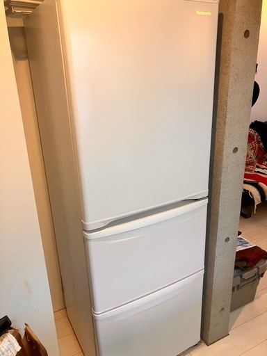 【美品】パナソニック 冷蔵庫 335L NR-C342C-W（ホワイト・3ドア）