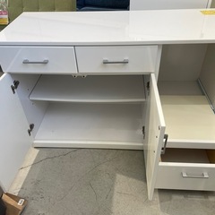 配達可【食器棚】【キャスター付き】クリーニング済み【管理番号12411】九の画像