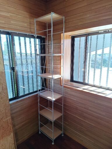 無印良品 スチールユニットシェルフ　白っぽいオーク棚セット　特大