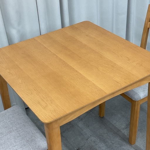 KK-25【新入荷　リサイクル品】三栄コーポレーション　オーク材　ダイニング3点セット　ナチュラル