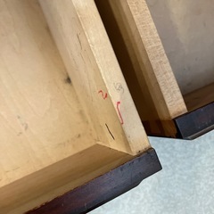 K2511-381 北海道民芸家具風 書棚 ガラスキャビネット キズ汚れ有りの画像