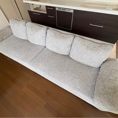 【ソファ】ファブリック布地（グレー）の画像