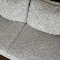 【ソファ】ファブリック布地（グレー）の画像