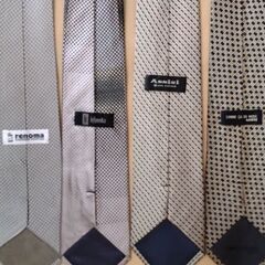 シルクネクタイ4本(ドット柄)の画像