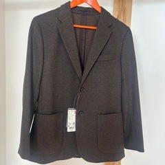 ユニクロ　コンフォートジャケット　ウールライク　ダークブラウン　新品タグ付きの画像