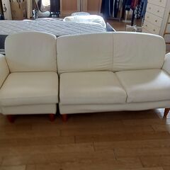 ★リユースのサカイつくば店★TK7409  3人掛けソファ ベージュ H70×D64×W140 クリーニング済みの画像