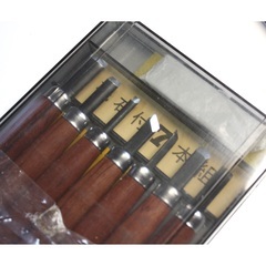 彫刻刀セット 7本 2組　木製ハンドル　砥石付きの画像