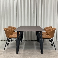 KK-28【新入荷　アウトレット品】ヴィンテージスタイル　木目調　メラミントップ　ブラウンの画像