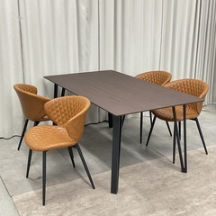 KK-28【新入荷　アウトレット品】ヴィンテージスタイル　木目調　メラミントップ　ブラウンの画像