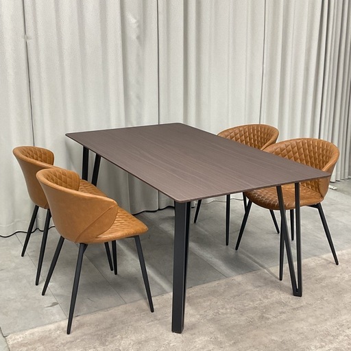 KK-28【新入荷　アウトレット品】ヴィンテージスタイル　木目調　メラミントップ　ブラウン