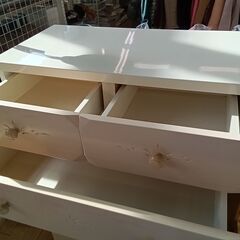 ★リユースのサカイつくば店★TK7410 マルミツ 6段チェスト ベージュ H121×D43×W80 クリーニング済みの画像