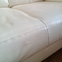 ★リユースのサカイつくば店★TK7411  2人掛けソファ ベージュ H73×D83×W130 クリーニング済みの画像