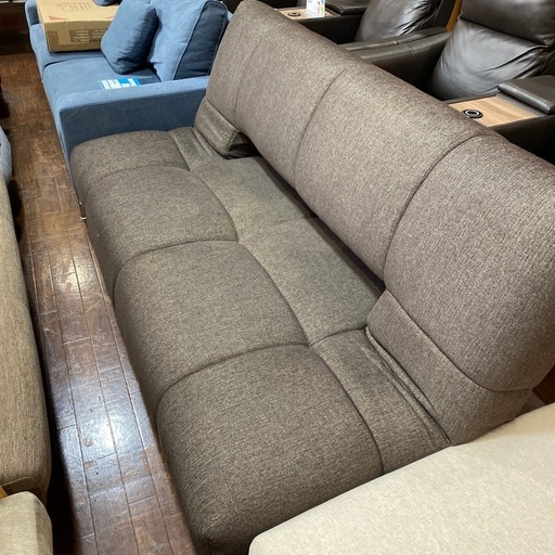 12/1値下げしました⭐️美品⭐️NITORI 3Pソファベッド（クラウド） リクライニング ポケットコイル ファブリック セミダブル
