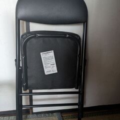 ロータイプ椅子　ミニパイプチェア 黒　幅34×奥行33×高さ53cm　の画像